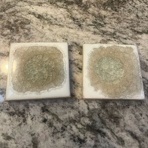 Set of Two Anthropologie Coasters